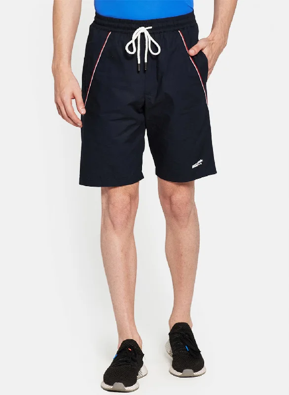 Mens Navy Blue Plain Shorts