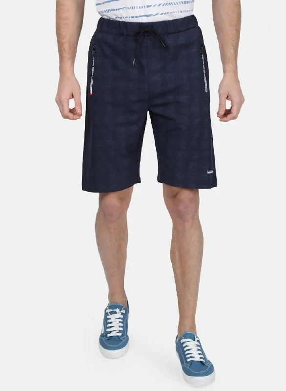 Mens NAvy Blue Printed Short