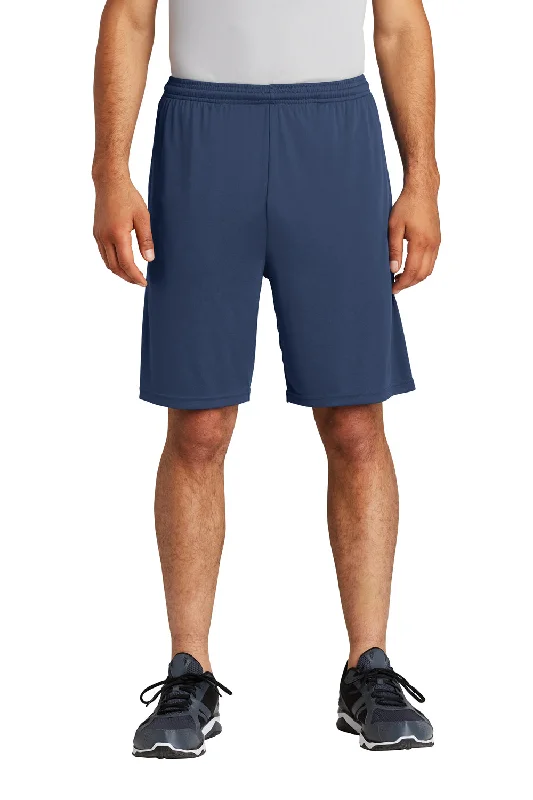 Sport-Tek Mens Competitor Moisture Wicking Shorts w/ Pockets - True Navy Blue