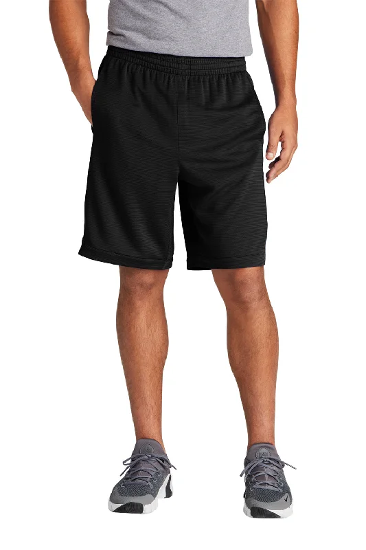 Sport-Tek Mens Position PosiCharge Shorts w/ Pockets - Black