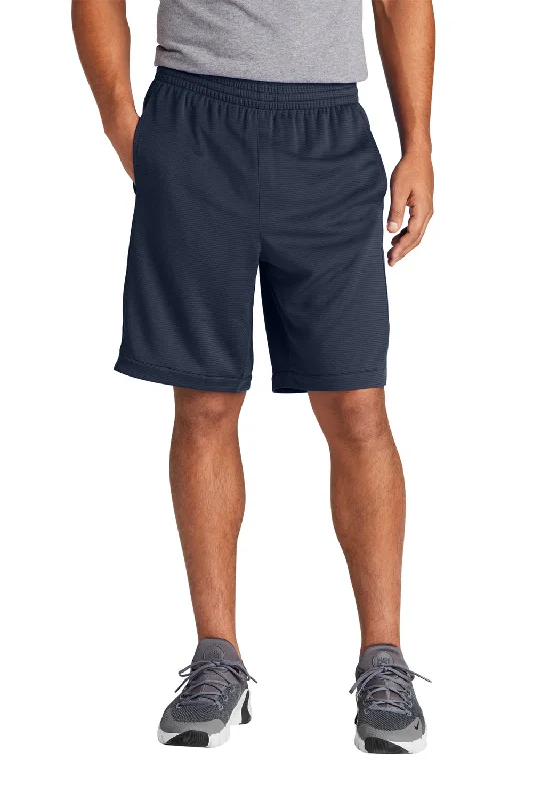 Sport-Tek Mens Position PosiCharge Shorts w/ Pockets - True Navy Blue