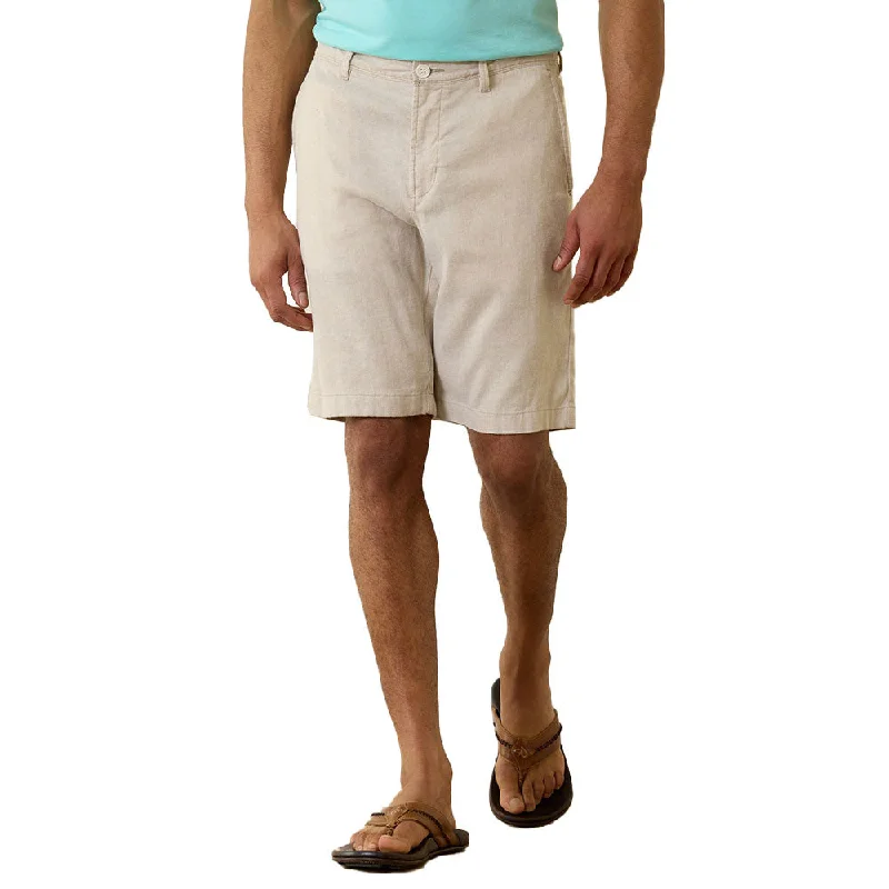 Tommy Bahama 10-Inch Beach Coast Linen Flat Front Shorts - Stone Khaki