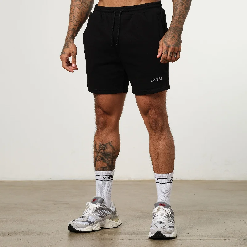 Vanquish Essential Black Regular Fit Shorts