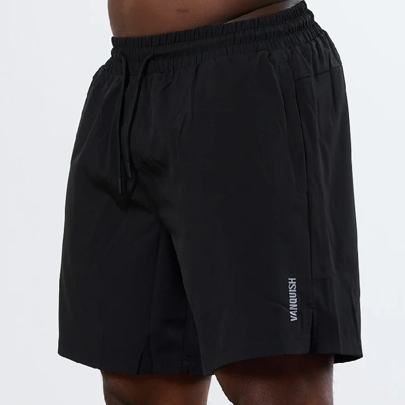 Vanquish Essential Black 7" Performance Shorts