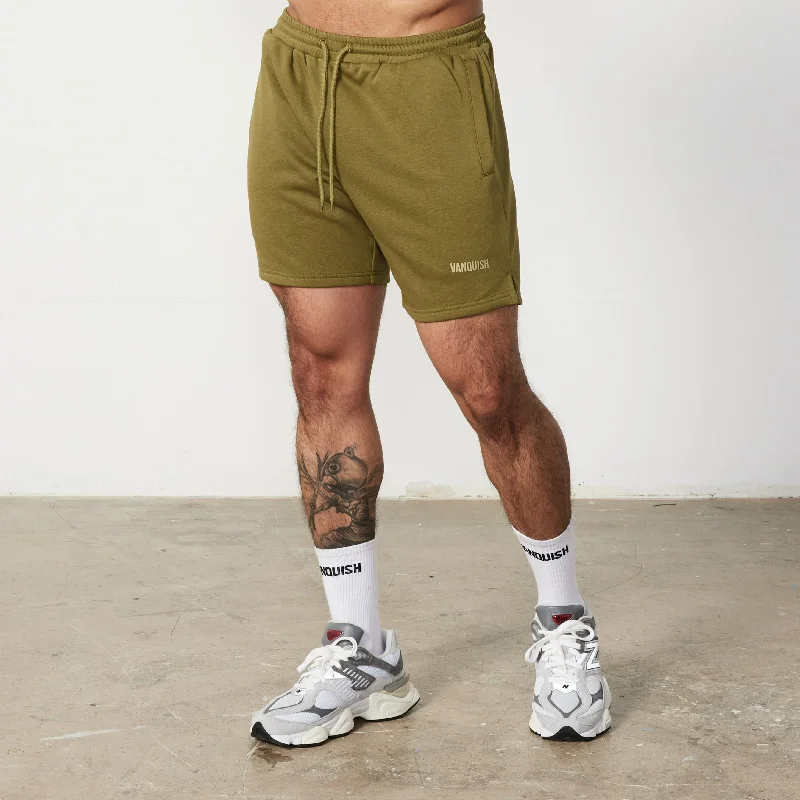 Vanquish Essential Olive Green Regular Fit Shorts