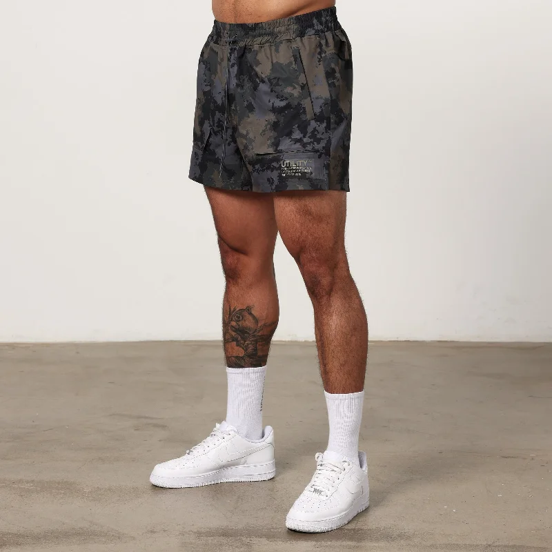 Vanquish Utility Brown Camo 4" Shorts