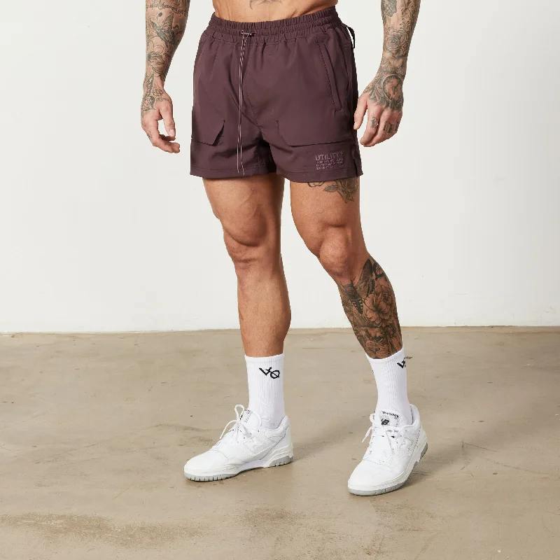 Vanquish Utility Plum 4" Shorts